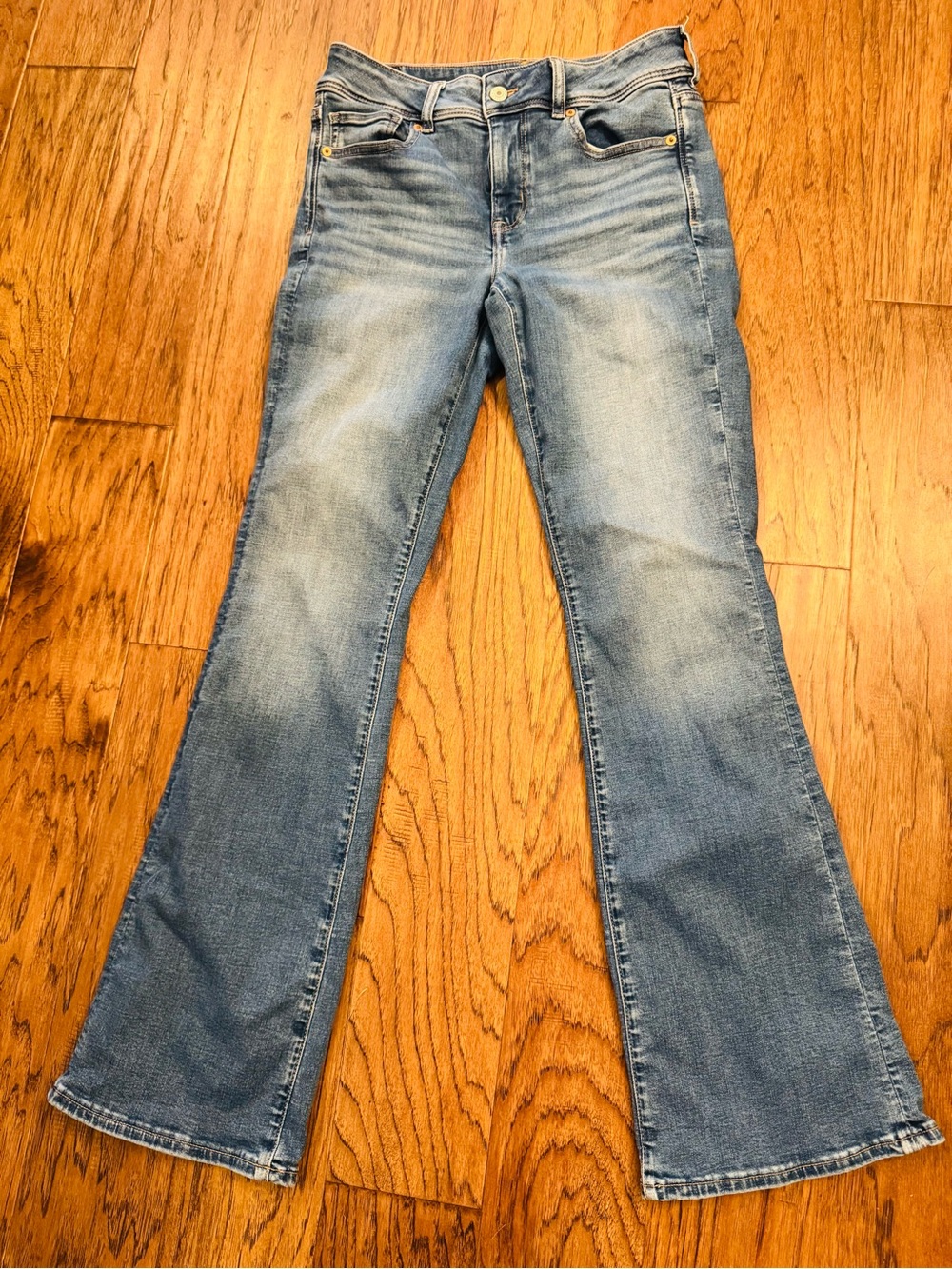 American Eagle Outfitters Medium Bright Indigo Kick boot Jeans